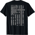 (Art on Back) American Flag Christian Faith Cross - Adult & Kids T-Shirts, Sweatshirts & Hoodies apparel design preview 1