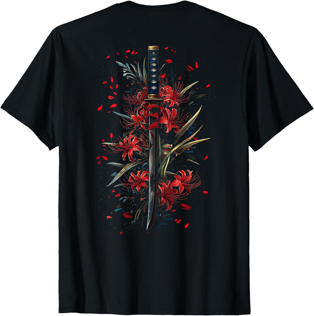 Original Red Spider Lily Flower T-Shirt - Aesthetic Graphic for Adults - T-Shirt, Sweatshirt, Hoodie