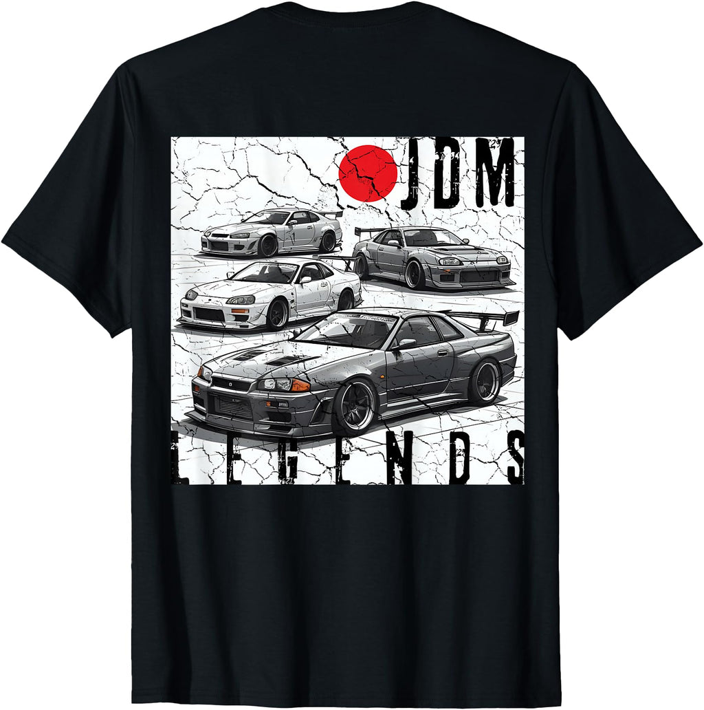 Backprint Distress Jdm Legends Sweatshirt - Custom Art Print Men Women - T-Shirt, Sweatshirt, Hoodie