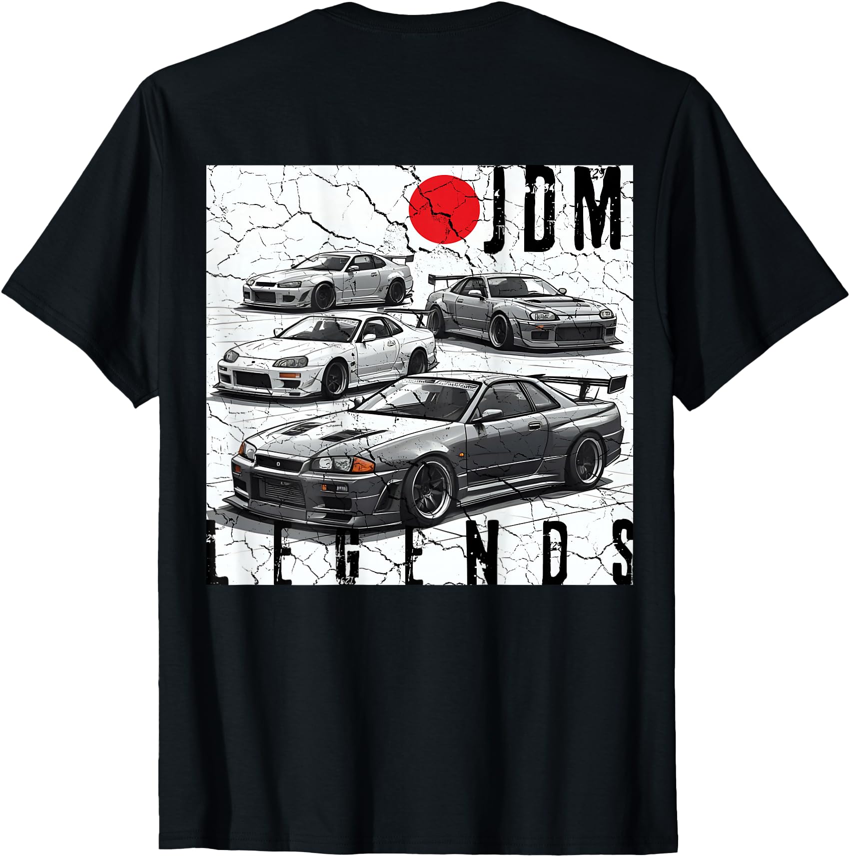 Backprint Distress Jdm Legends Sweatshirt - Custom Art Print Men Women - T-Shirt, Sweatshirt, Hoodie