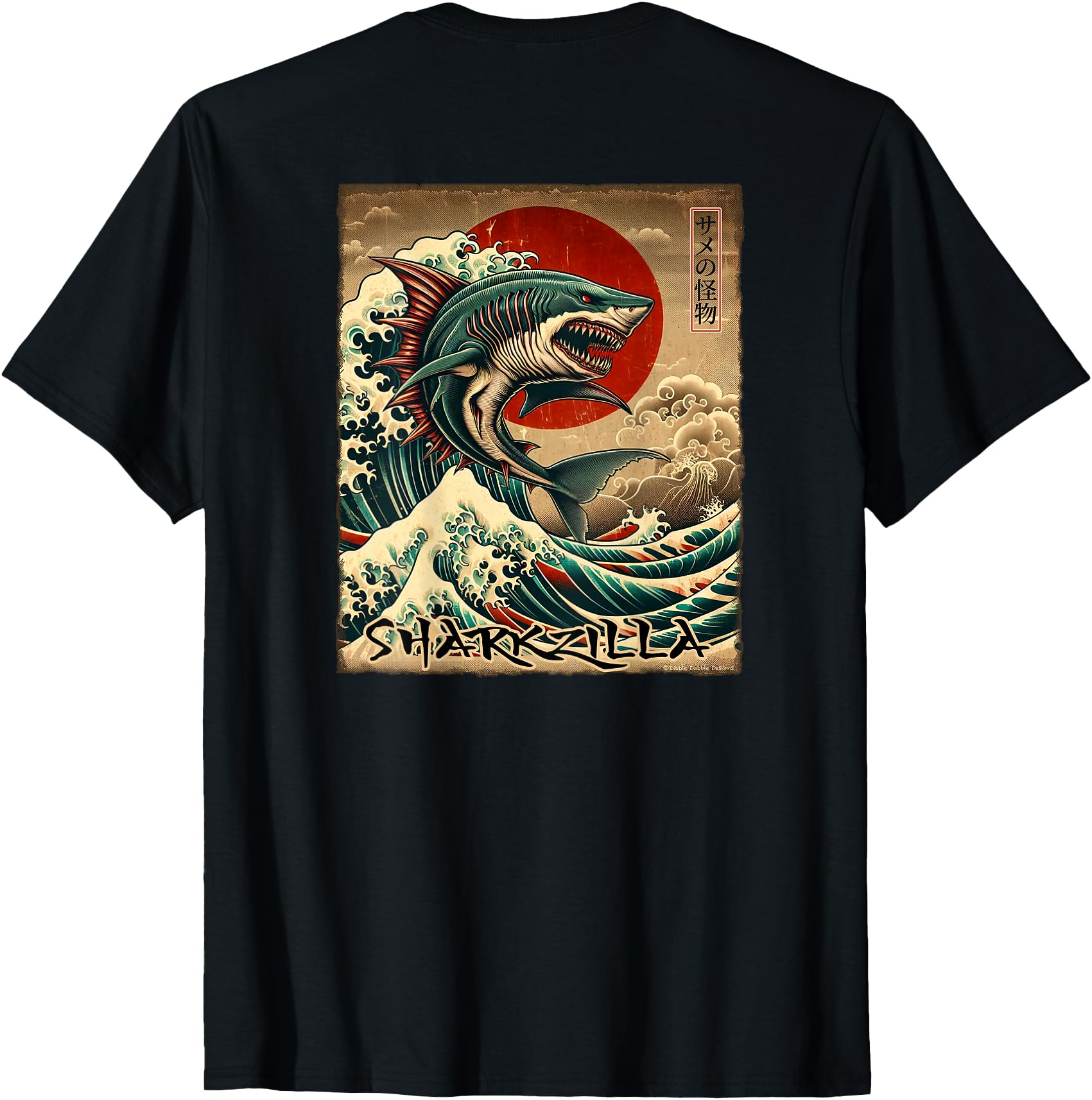Back Shark Kaiju Japanese Sharkzilla T-Shirt - Streetwear Style for Adults - T-Shirt, Sweatshirt, Hoodie