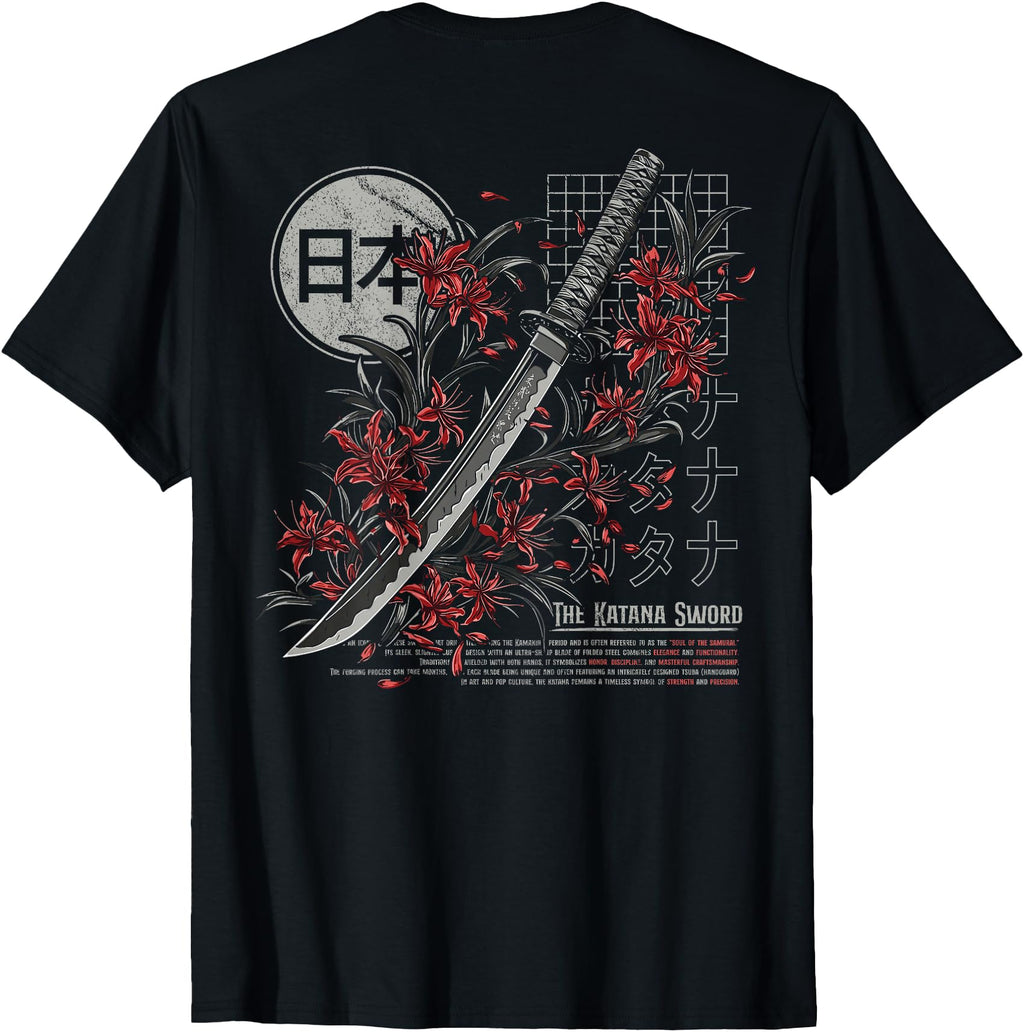 Handcrafted Red Spider Lily Flower Hoodie - Streetwear Style Unisex - T-Shirt, Sweatshirt, Hoodie