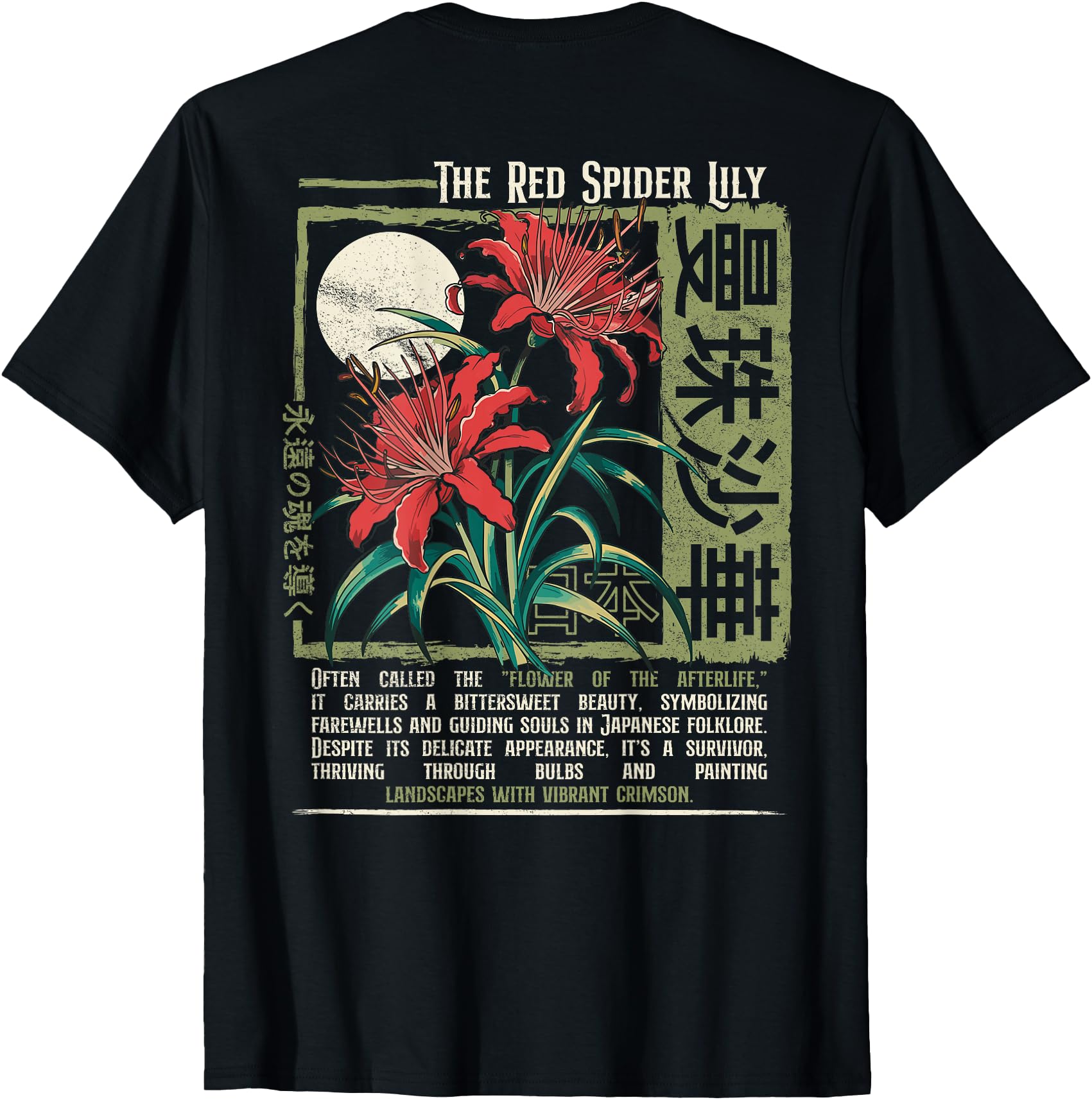 Original Red Spider Lily Flower Sweatshirt - Aesthetic Graphic for Adults - T-Shirt, Sweatshirt, Hoodie