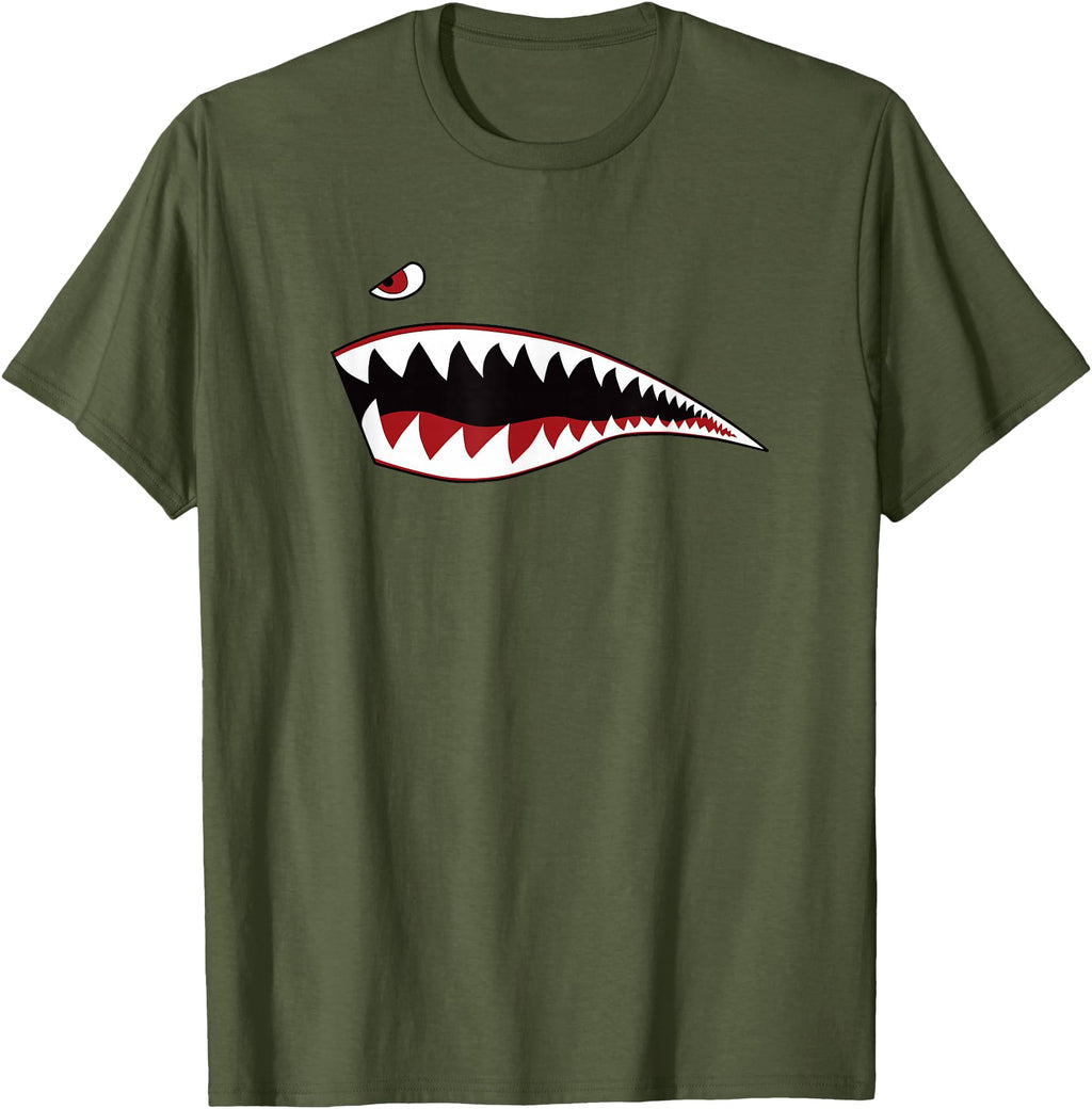 Authentic Wwii Shark Mouth Sweatshirt - Custom Art Print for Adults - T-Shirt, Sweatshirt, Hoodie