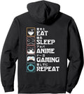 Eat Sleep Anime Gaming Repeat Otaku Sweatshirt - Novelty Apparel Men Women - T-Shirt, Sweatshirt, Hoodie