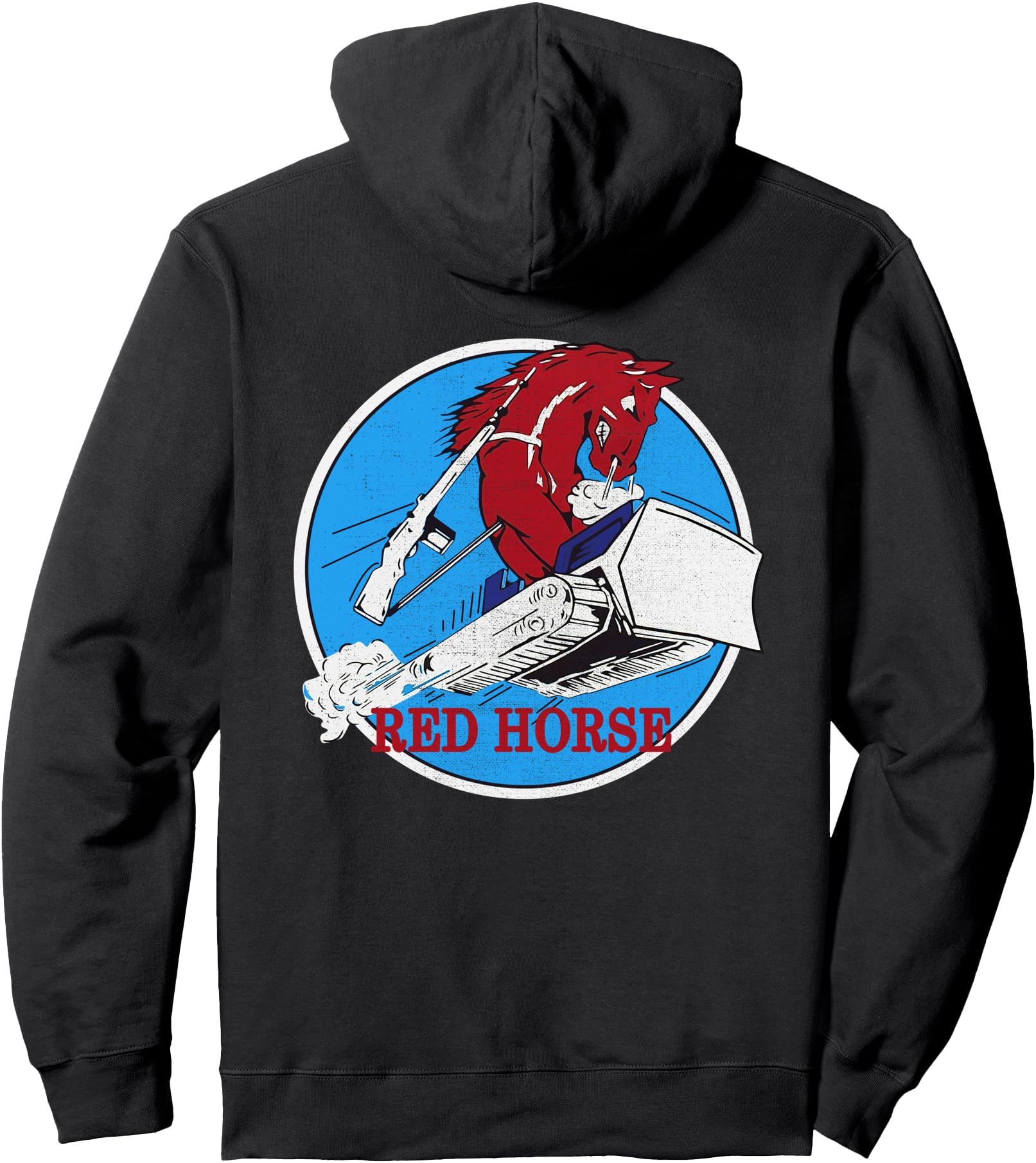 Handcrafted Red Horse Combat T-Shirt - Aesthetic Graphic for Adults - T-Shirt, Sweatshirt, Hoodie