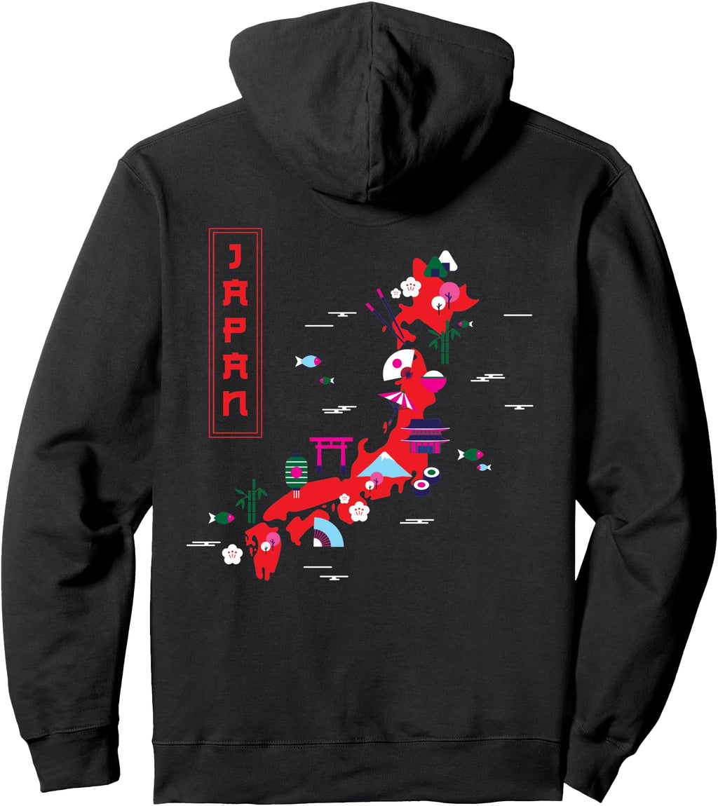 Original Japan Map Kawaii Sushi T-Shirt - Fun Novelty Design Unisex - T-Shirt, Sweatshirt, Hoodie