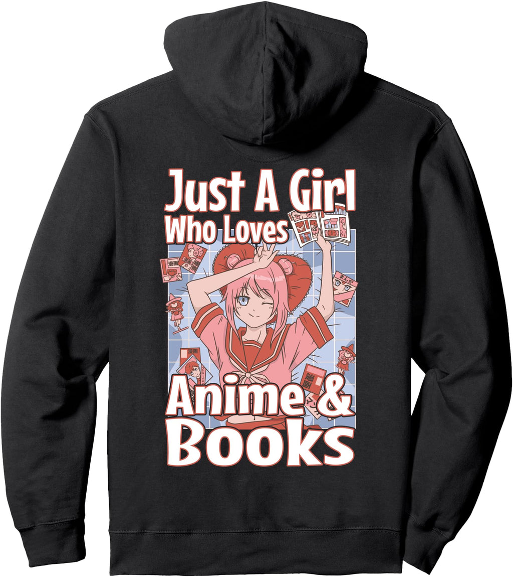 Anime Art Teen Reading Japanese Books T-Shirt - Novelty Apparel for Adults - T-Shirt, Sweatshirt, Hoodie