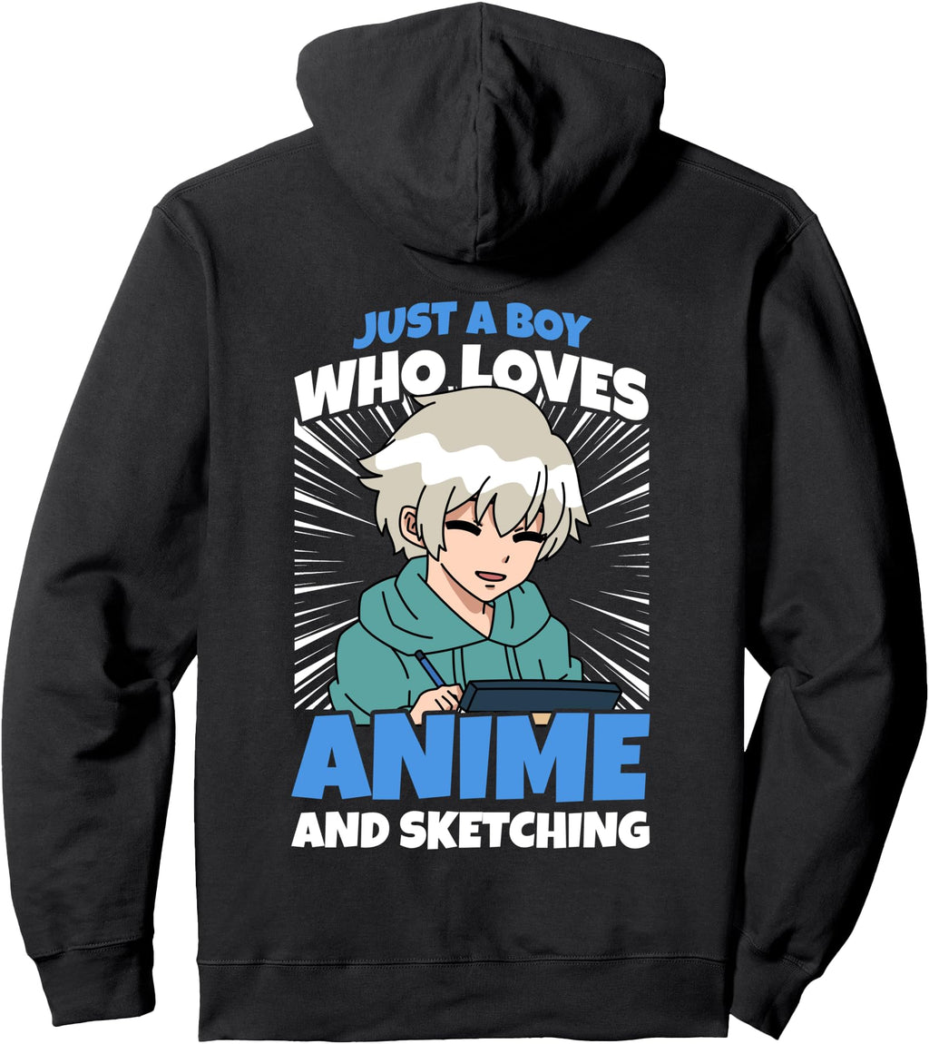 Authentic Just Who Loves Anime And Hoodie - Casual Everyday Wear Men Women - T-Shirt, Sweatshirt, Hoodie