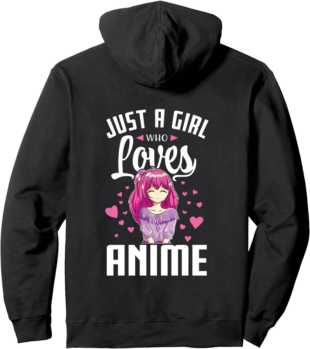 Authentic Just Who Loves Anime Teen Hoodie - Fun Novelty Design Men Women - T-Shirt, Sweatshirt, Hoodie
