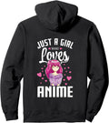 Authentic Just Who Loves Anime Teen Hoodie - Fun Novelty Design Men Women - T-Shirt, Sweatshirt, Hoodie
