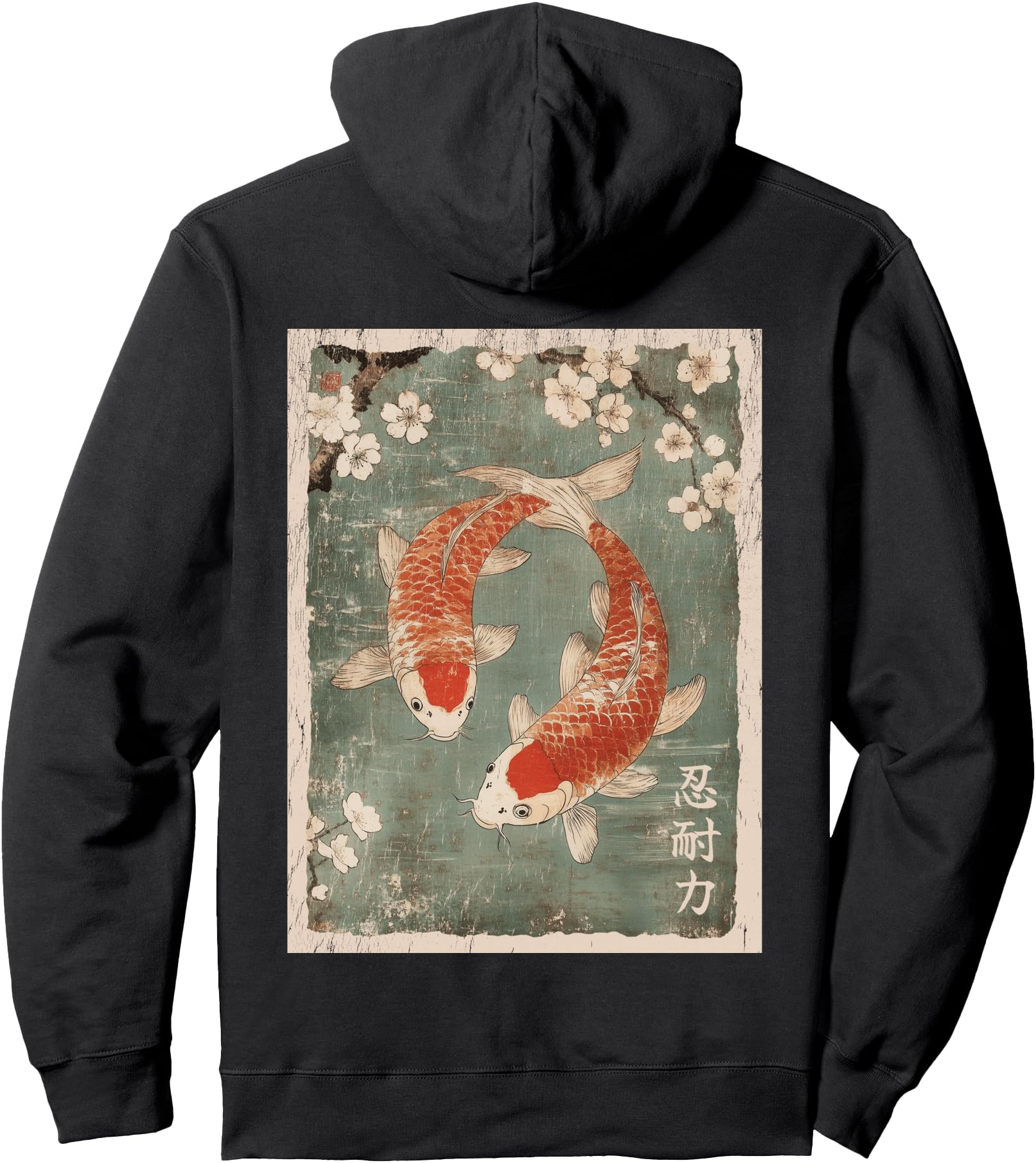 Handcrafted Koi Fish And Cherry Sweatshirt - Streetwear Style Men Women - T-Shirt, Sweatshirt, Hoodie
