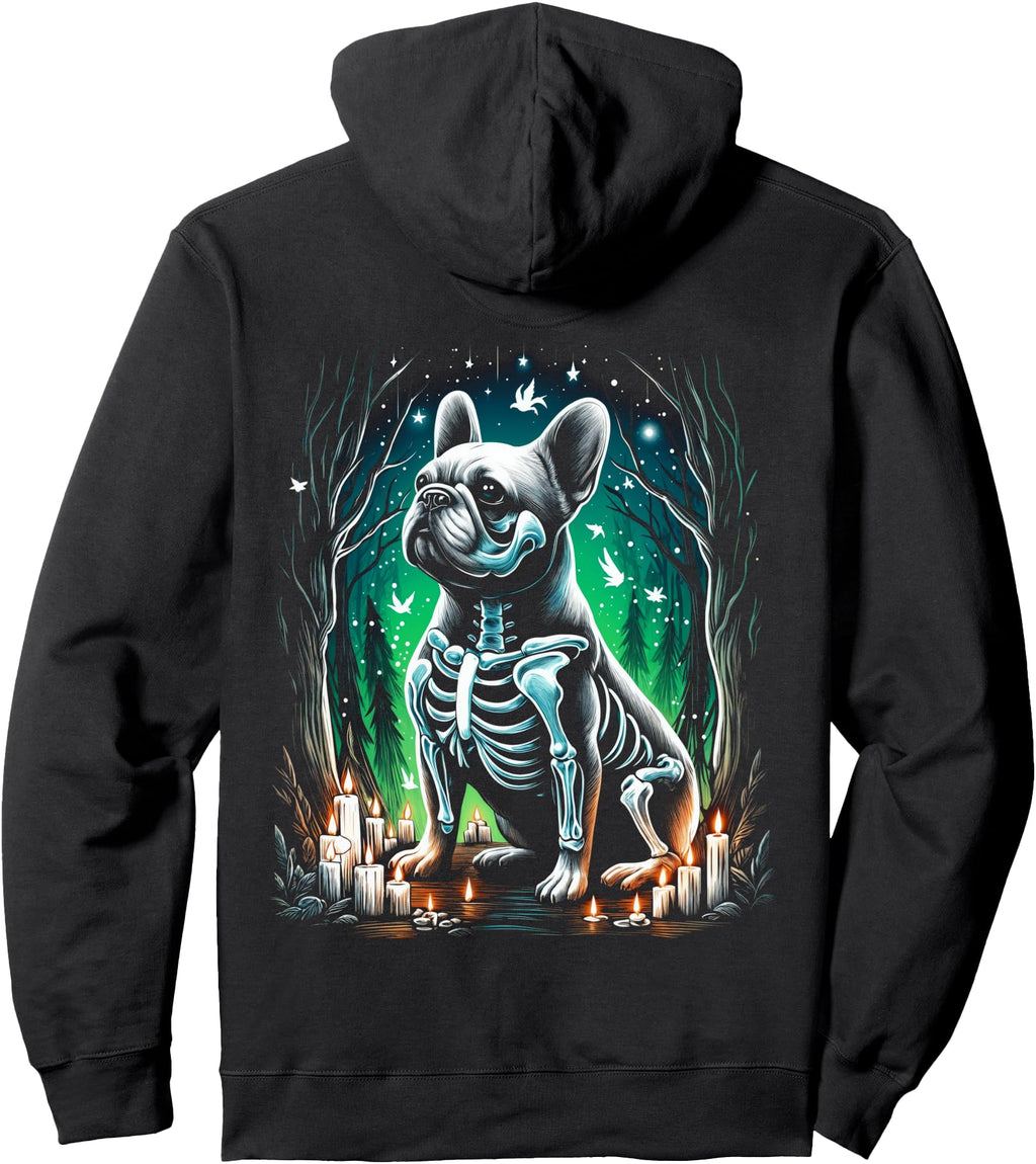 Original French Bulldog Skeleton Hoodie - Graphic Print Men Women - T-Shirt, Sweatshirt, Hoodie