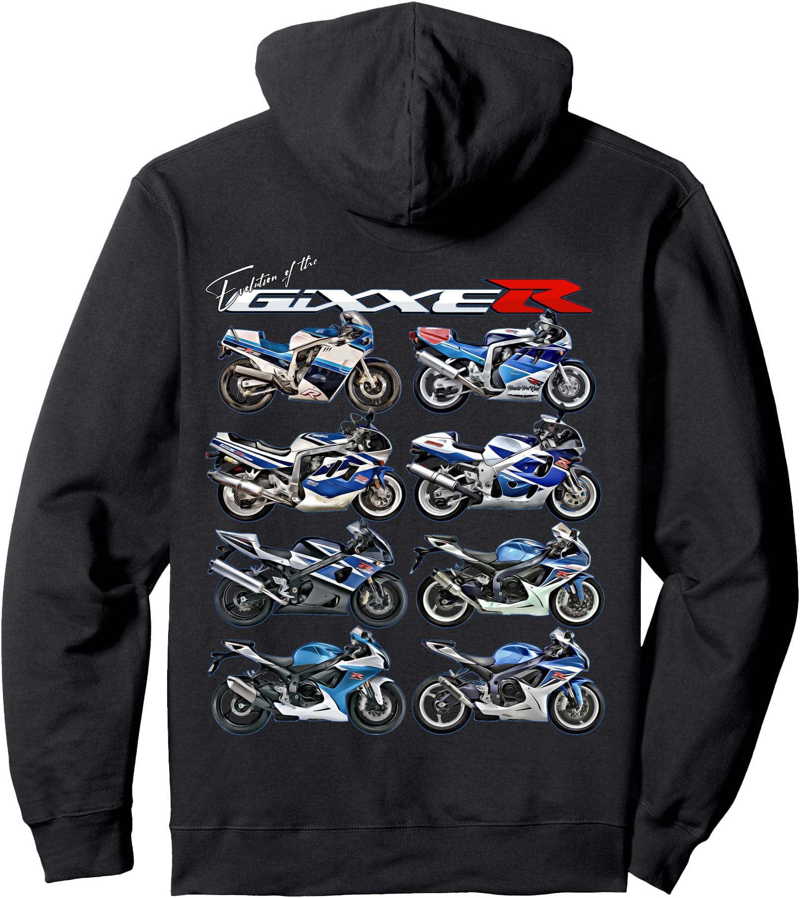 Exclusive Gixxer Evolution Gsxr Road Hoodie - Custom Art Print Unisex - T-Shirt, Sweatshirt, Hoodie