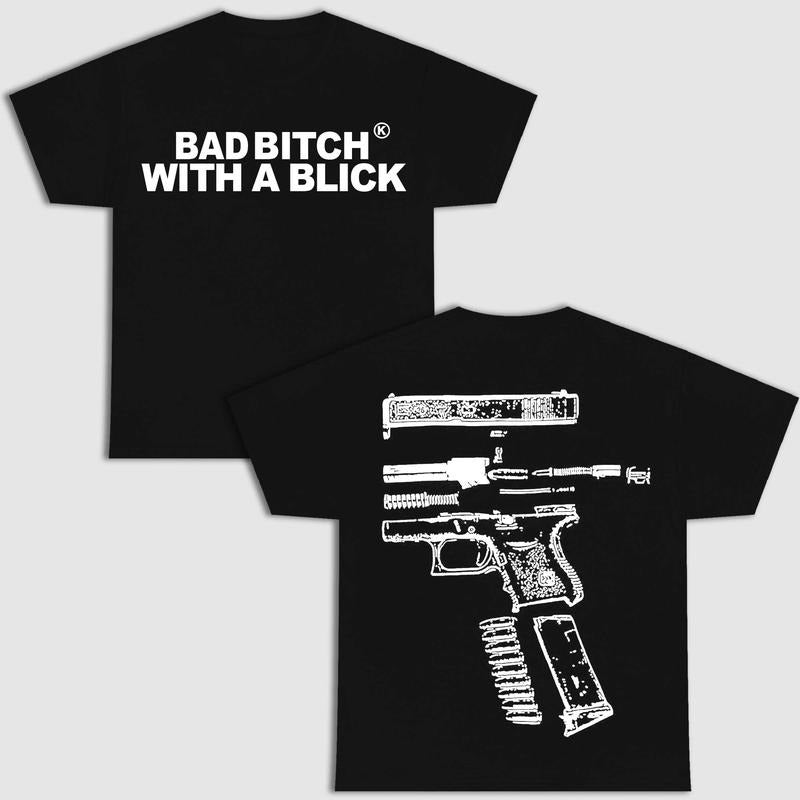 BAD B!TCH BLICK DOUBLE SIDE BLACK VERSION Streetwear - Adult & Kids T-Shirts, Sweatshirts & Hoodies apparel design preview 1
