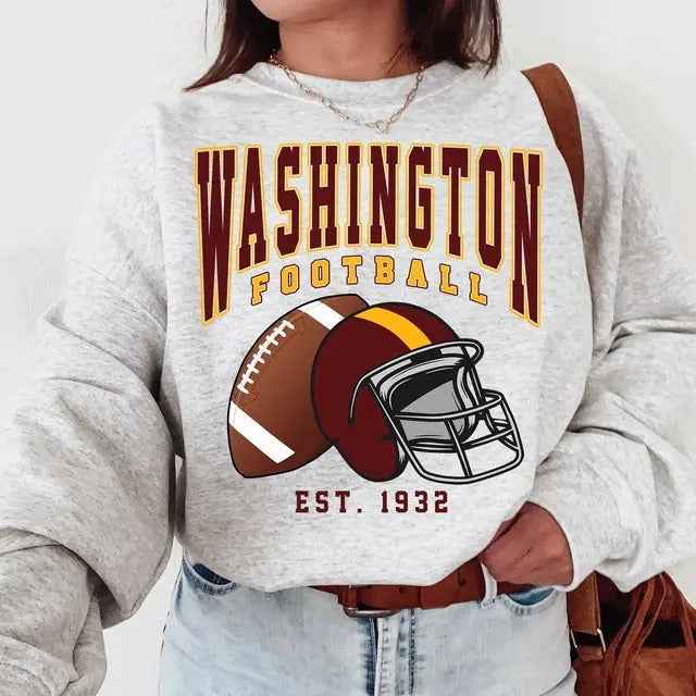 [BIG DEAL]Vintage All Team Football Word Sport Grey - Adult & Kids T-Shirts, Sweatshirts & Hoodies apparel design preview 1