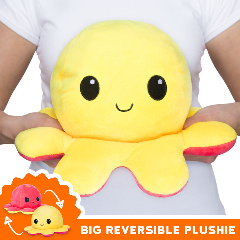 TeeTurtle Big Reversible Octopus Plushie (Yellow Red) - Adult & Kids T-Shirts, Sweatshirts & Hoodies apparel design preview 1