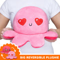 TeeTurtle Big Reversible Octopus Plushie (Red Pink) - Adult & Kids T-Shirts, Sweatshirts & Hoodies apparel design preview 1