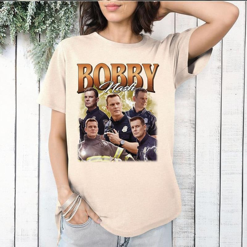 BOBBY NASH 9 1 Tv Show Fan Firefighter Cast First - Adult & Kids T-Shirts, Sweatshirts & Hoodies apparel design preview 1