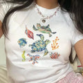 Baby Y2k Print Retro Streetwear Clothes Seashell - Adult & Kids T-Shirts, Sweatshirts & Hoodies apparel design preview 1