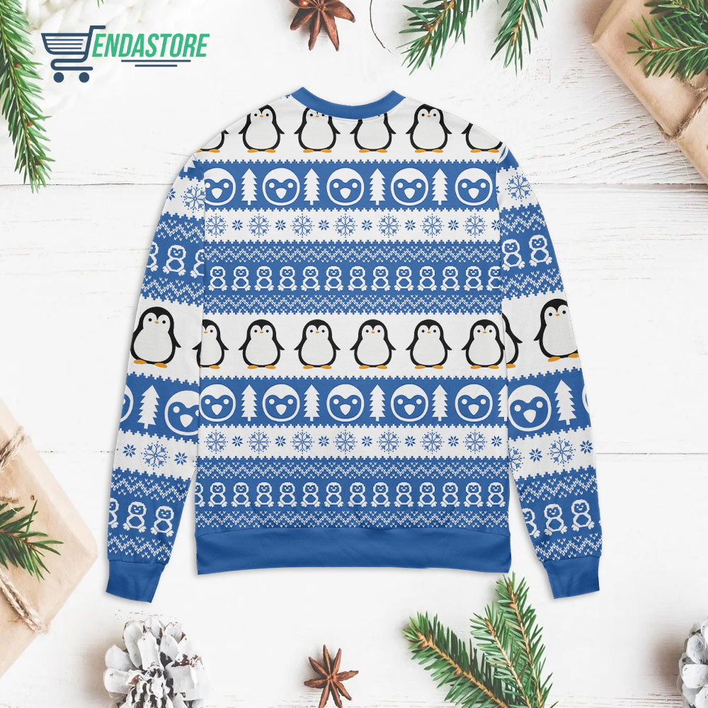 Penguins Xmas pattern 3D Christmas Sweater - Holiday Gift product image 2