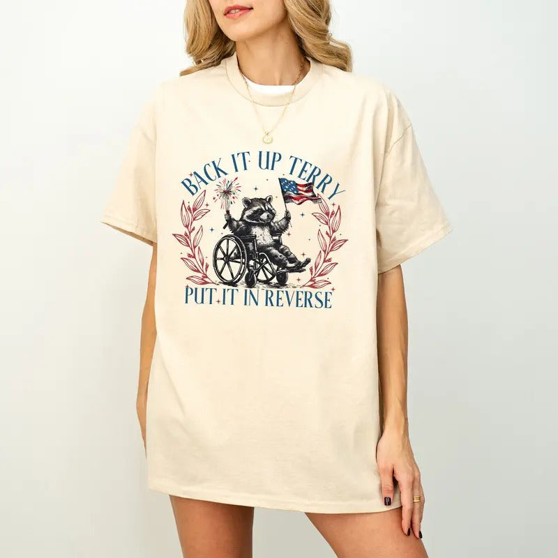 Back Up Terry America Retro 4th July USA Independence - Adult & Kids T-Shirts, Sweatshirts & Hoodies apparel design preview 1