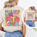 Back School Retro Game Over Life Bright Dalmatian - Adult & Kids T-Shirts, Sweatshirts & Hoodies apparel design preview 1