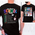 Back School Tour Abcd Teacher First Day - Adult & Kids T-Shirts, Sweatshirts & Hoodies apparel design preview 1