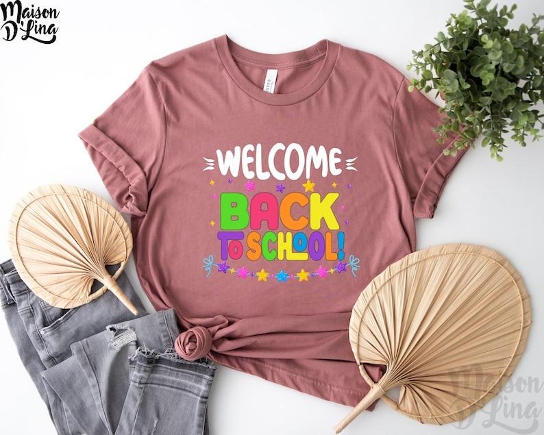 Back School Welcome Hello First Day Student Teacher - Adult & Kids T-Shirts, Sweatshirts & Hoodies apparel design preview 1