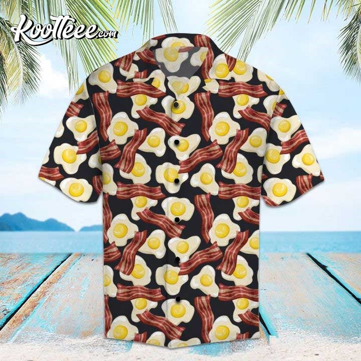 Bacon And Fried Eggs Summer Hawaiian - Adult & Kids T-Shirts, Sweatshirts & Hoodies apparel design preview 1
