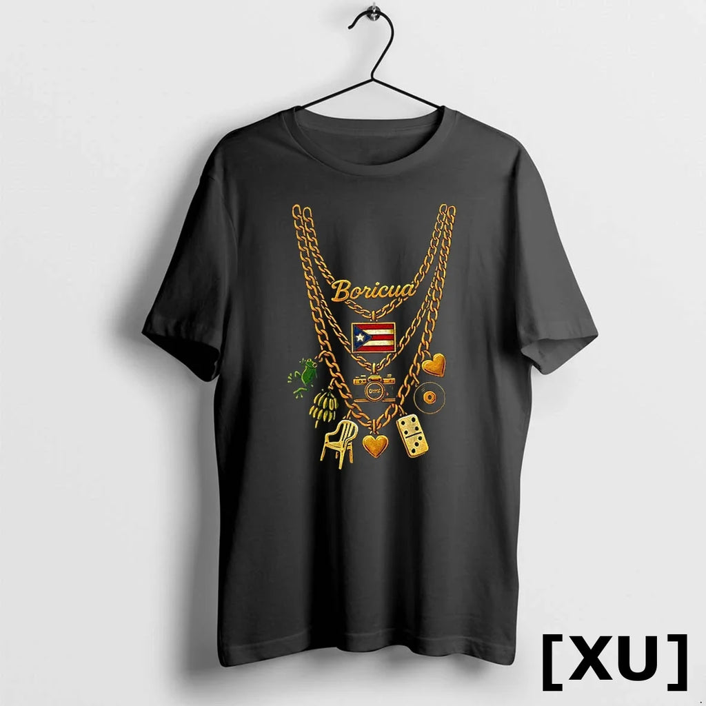 Bad Bunny Boricua Puerto Rico Flag Chain 2025 Sweater - Adult & Kids T-Shirts, Sweatshirts & Hoodies apparel design preview 1