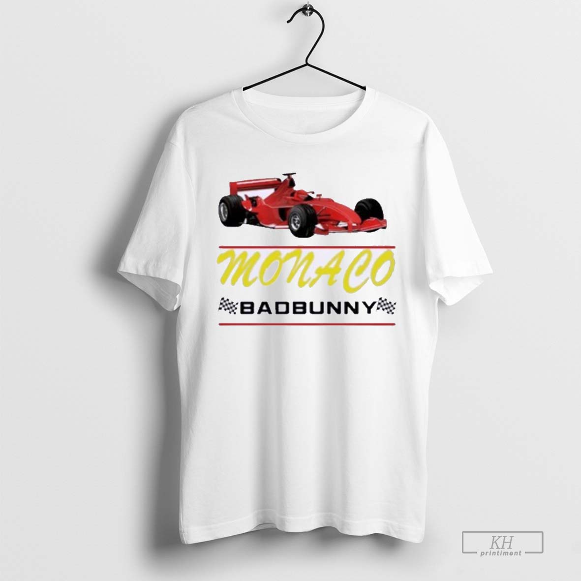 Bad Bunny Most Wanted Monaco Race Car Tour 2025 Cutom - Adult & Kids T-Shirts, Sweatshirts & Hoodies apparel design preview 1