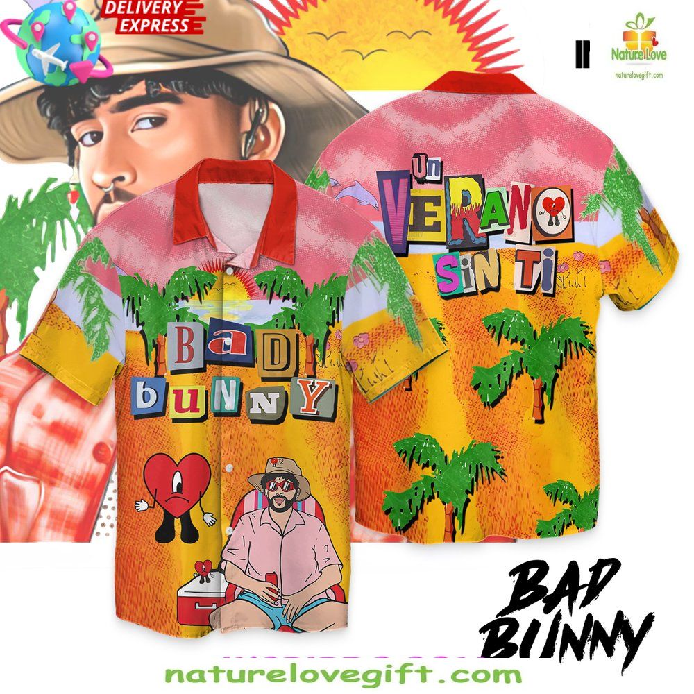 Bad Bunny Un Verano Sin Ti Hawaiian - Adult & Kids T-Shirts, Sweatshirts & Hoodies apparel design preview 1