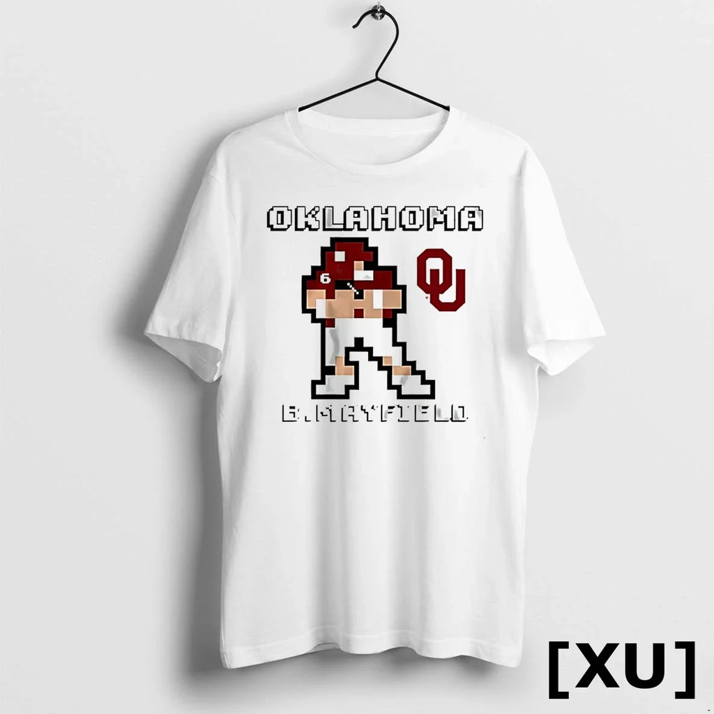 Baker Mayfield Oklahoma Sooners Retro Baller Game - Adult & Kids T-Shirts, Sweatshirts & Hoodies apparel design preview 1