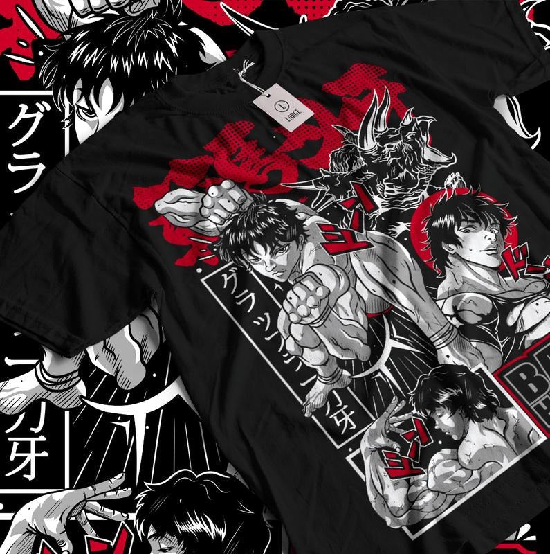 Baki Grappler S 4XL Hanma Yujiro Anime - Adult & Kids T-Shirts, Sweatshirts & Hoodies apparel design preview 1