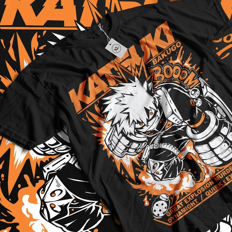 Bakugo Katsuki S 4XL My Hero Academia MHA Anime Girl - Adult & Kids T-Shirts, Sweatshirts & Hoodies apparel design preview 1