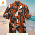Baltimore Orioles Hawaiian Orange Black Abstract Art - Adult & Kids T-Shirts, Sweatshirts & Hoodies apparel design preview 1