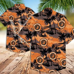 Baltimore Orioles And Landscape Hawaiian - Adult & Kids T-Shirts, Sweatshirts & Hoodies apparel design preview 1