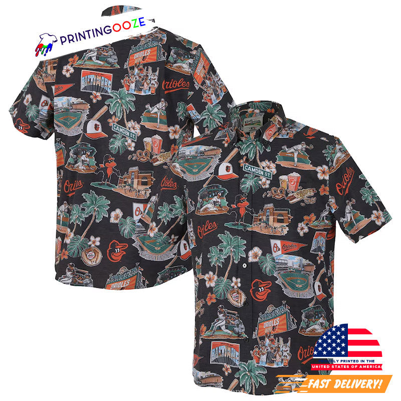 Baltimore Orioles Baseball Team MLB Hawaiian - Adult & Kids T-Shirts, Sweatshirts & Hoodies apparel design preview 1