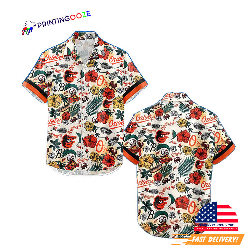 Baltimore Orioles Birdland MLB Hawaiian - Adult & Kids T-Shirts, Sweatshirts & Hoodies apparel design preview 1