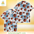 Baltimore Orioles Hawaiian Blue Tropical Hibiscus - Adult & Kids T-Shirts, Sweatshirts & Hoodies apparel design preview 1