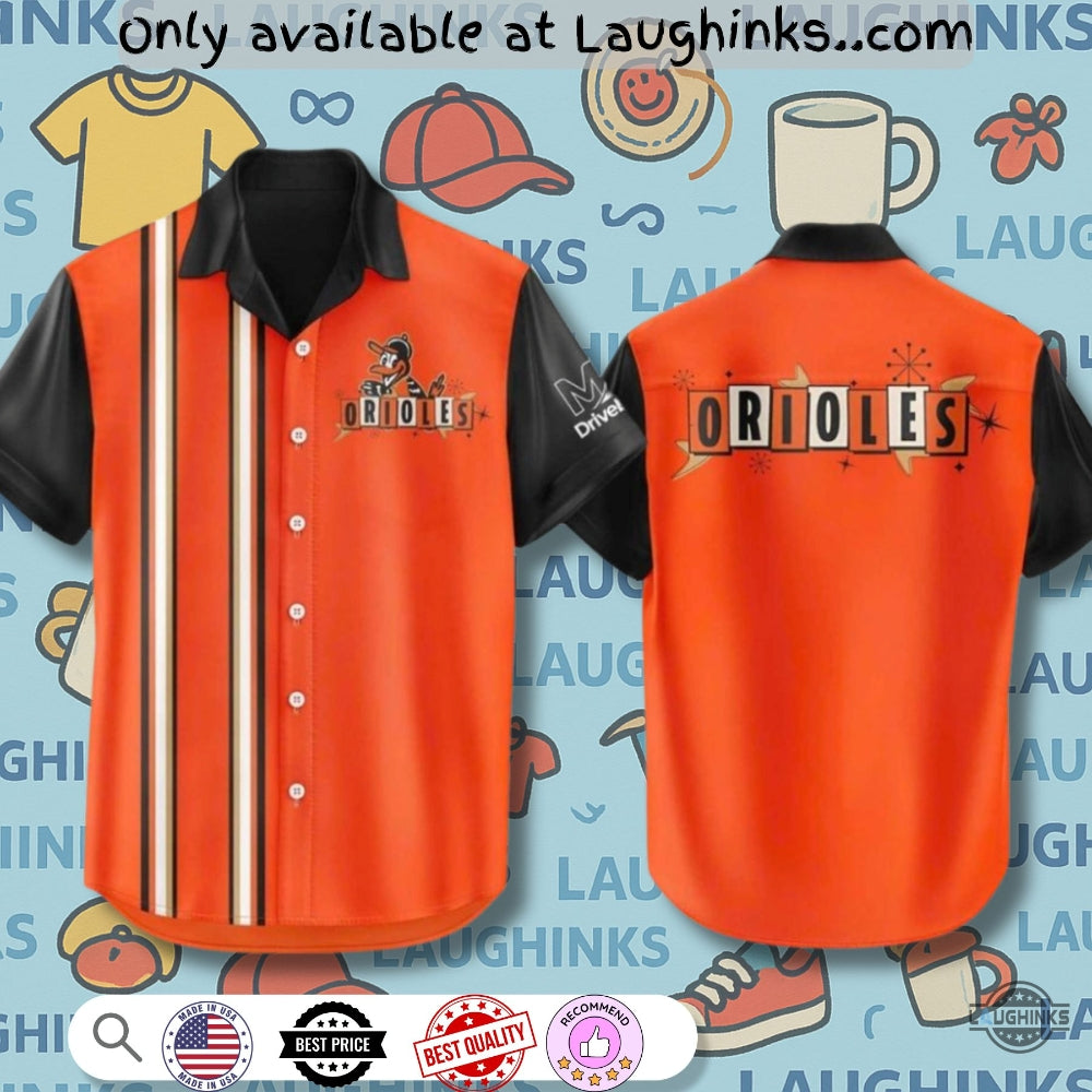 Baltimore Orioles Bowling Hawaiian 2025 - Adult & Kids T-Shirts, Sweatshirts & Hoodies apparel design preview 1