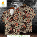 Baltimore Orioles Hawaiian Beige Floral MLB Baseball - Adult & Kids T-Shirts, Sweatshirts & Hoodies apparel design preview 1