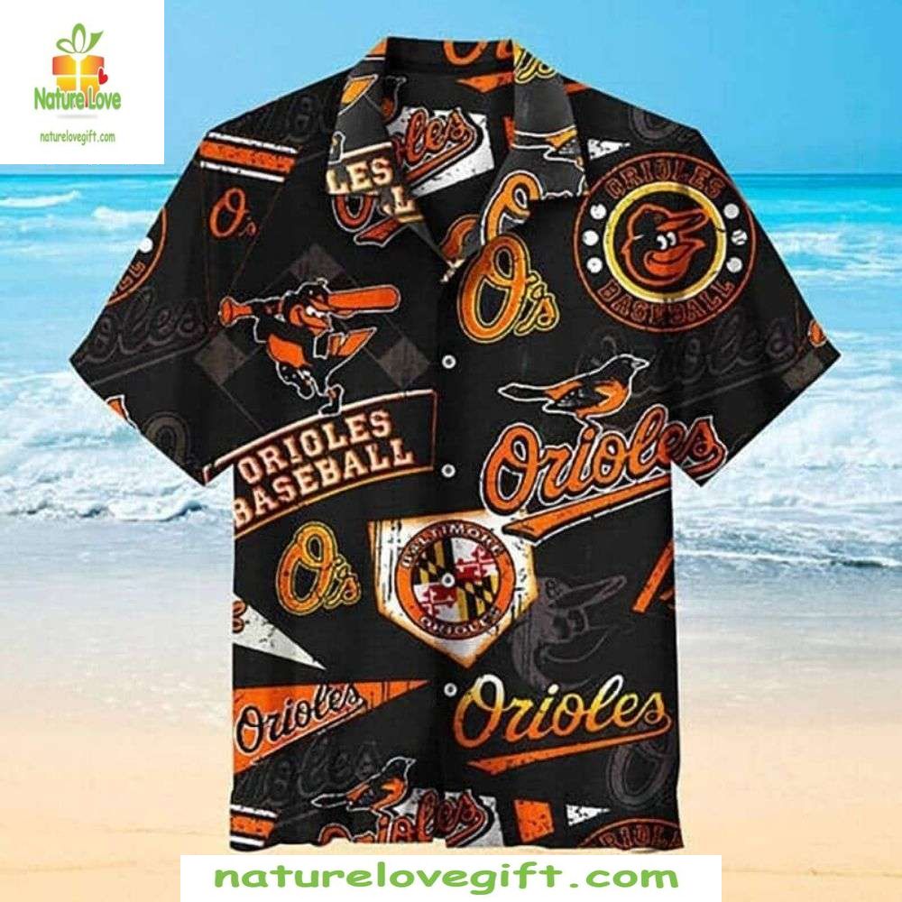 Baltimore Orioles Hawaiian MLB Baseball Game Day - Adult & Kids T-Shirts, Sweatshirts & Hoodies apparel design preview 1