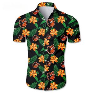 Baltimore Orioles Cute Flower Hawaiian Aloha - Adult & Kids T-Shirts, Sweatshirts & Hoodies apparel design preview 1