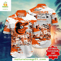 Baltimore Orioles Hawaiian Custom MLB Baseball Floral - Adult & Kids T-Shirts, Sweatshirts & Hoodies apparel design preview 1