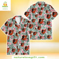 Baltimore Orioles Hawaiian Green Floral Tropical - Adult & Kids T-Shirts, Sweatshirts & Hoodies apparel design preview 1