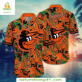 Baltimore Orioles Hawaiian MLB Baseball Floral - Adult & Kids T-Shirts, Sweatshirts & Hoodies apparel design preview 1