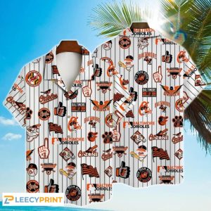 Baltimore Orioles MLB 3D Print Hawaiian For Real Fans - Adult & Kids T-Shirts, Sweatshirts & Hoodies apparel design preview 1