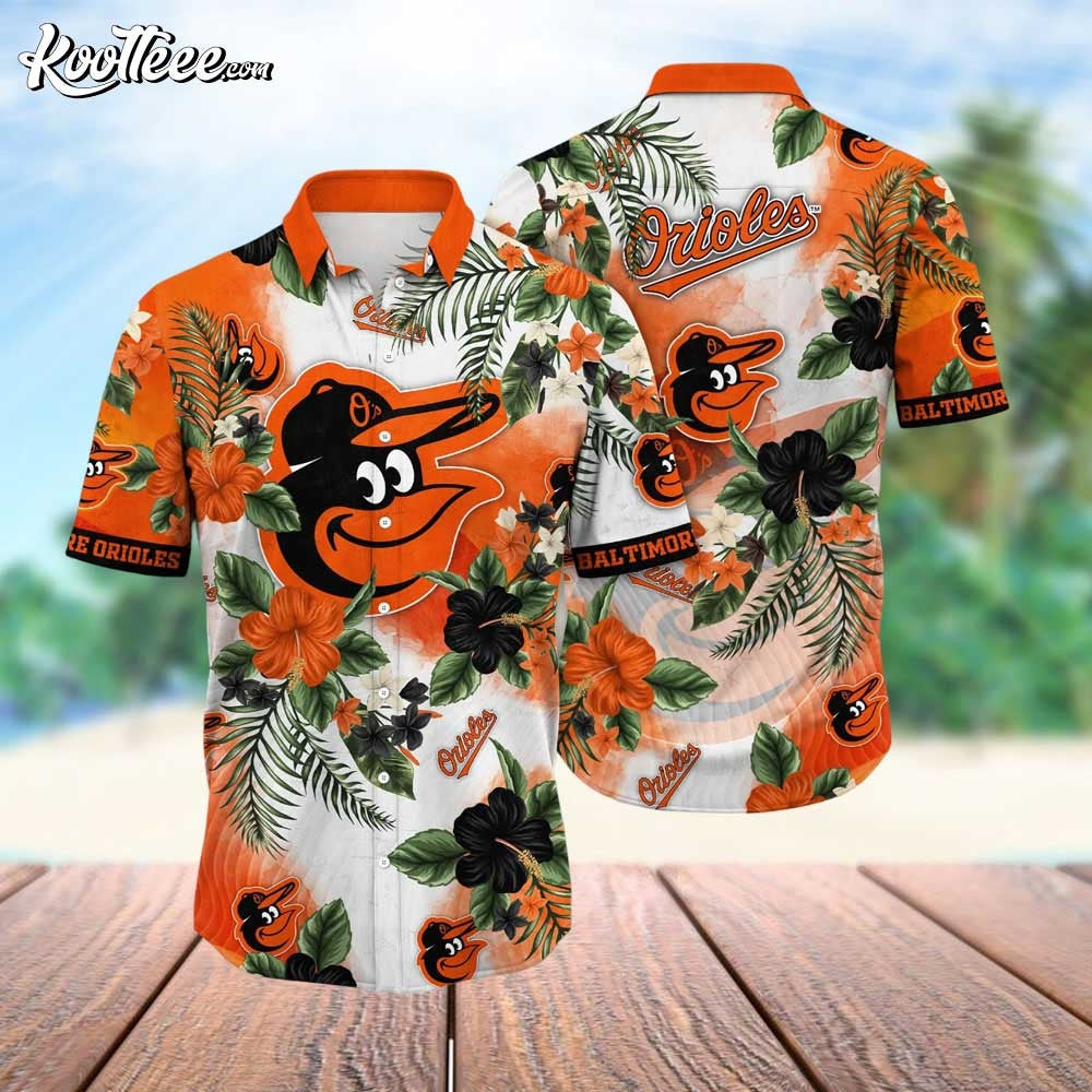 Baltimore Orioles MLB Beach Season Time Hawaiian - Adult & Kids T-Shirts, Sweatshirts & Hoodies apparel design preview 1
